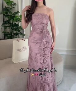 فساتين سهرة لون وردي