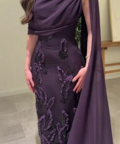 Alternative view of فستان سهرة بلون بنفسجي