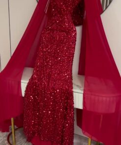 Alternative view of فستان سهرة بلون الأحمر