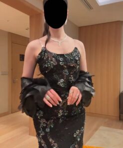 فستان سهرة بلون الأسود