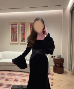 فستان سهرة مخمل