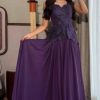 فساتين سهرة لون بنفسجي