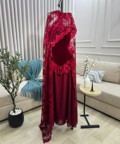 Alternative view of فستان سهرة مخمل طويل