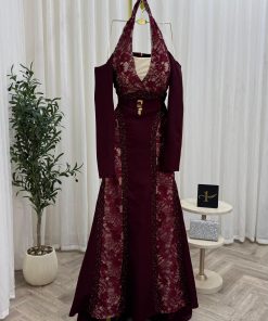 Alternative view of فستان سهرة بلون نبيتي