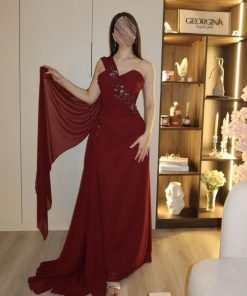 فستان سهرة لون أحمر