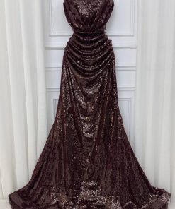 Alternative view of فستان سهرة بني ترتر