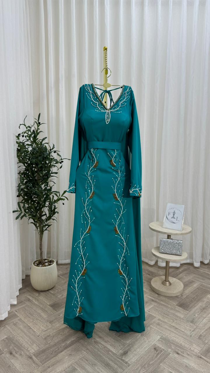فستان بلون فيروزي جذاب - الصورة 4
