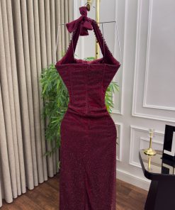 Alternative view of فستان سهرات مزخرف بأحجار لامعة