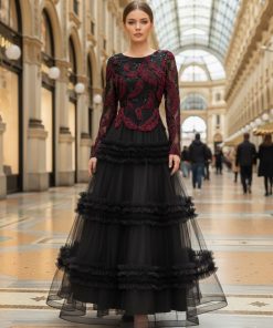 فستان سهرة لون أسود