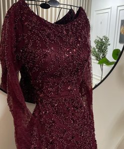 Alternative view of فستان سهرة لون بني برغندي