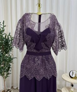 Alternative view of فستان سهرة مزخرف بالخرز  تصميم أنثوي وأنيق للمناسبات الراقية