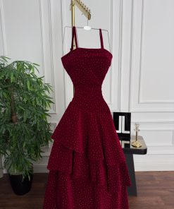 فستان سهرة جوخ شتوي