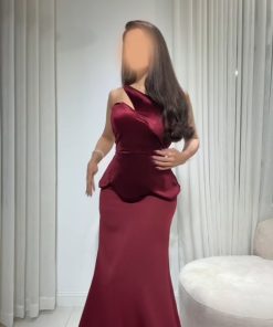 فستان سهرة قطيفة