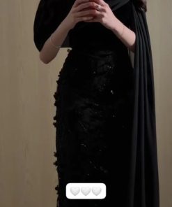 فستان سهرة اسود طويل