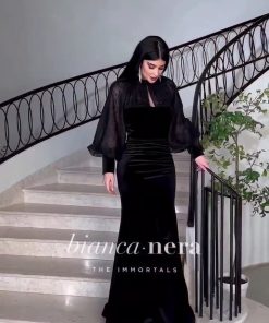 فستان سهرة مخمل