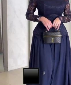 فستان سهرة كحلي دانتيل