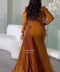 Alternative view of فستان سهرة اصفر داكن