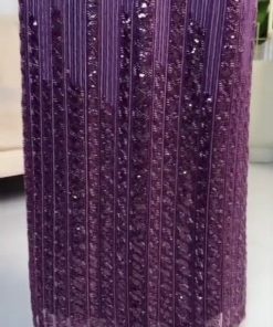 Alternative view of فستان سهرة أرجواني فاخر بتفاصيل لامعة