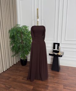 Alternative view of فستان سهرة بني ناعم