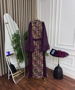 Alternative view of جلابية أنيق بنفسجي تصميم عصري للمناسبات الخاصة