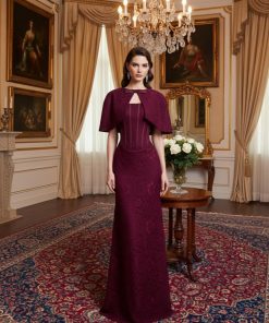 فستان سهرة طويل دانتيل