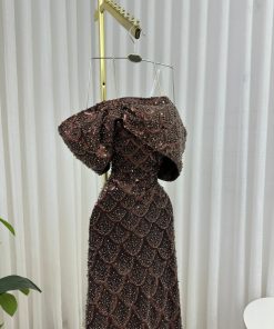 Alternative view of فستان سهرة لون بني