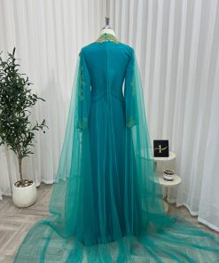 Alternative view of جلابية سهرة تركواز فاخرة