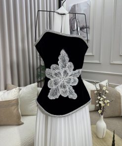 Alternative view of فستان سهرة جوخ مع شيفون