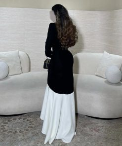 Alternative view of فستان سهره لون اسود في ابيض