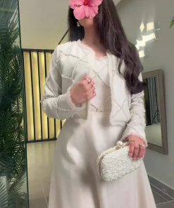 فستان سهرة لون ابيض