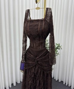 Alternative view of فستان سهره لون بني