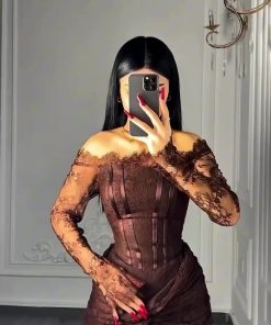 فستان سهره لون بني