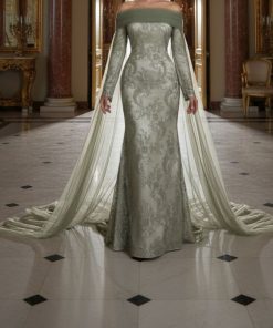 فستان سهره لون اخضر فاتح