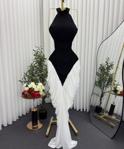 Alternative view of فستان سهرة أسود وأبيض