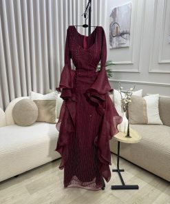 Alternative view of فستان سهره لون نبيتى