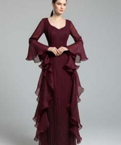 فستان سهره لون نبيتى