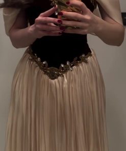 Alternative view of فستان سهره لون بيج فى اسود