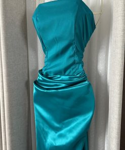 Alternative view of فستان سهرة تركواز أنيق كتف واحد