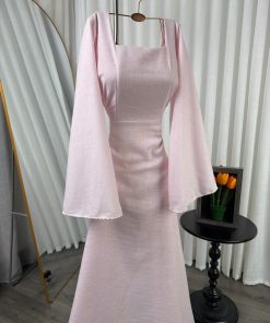 Alternative view of فستان سهرة ناعم لون وردي