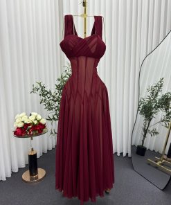 Alternative view of فساتين سهرة قصيرة لون نبتي و بني