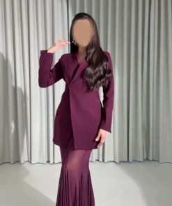 فستان سهرة لون نبيتى