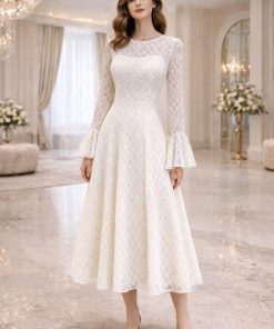 فستان سهرة لون أبيض