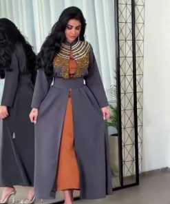 فستان سهرة لون رصاصي