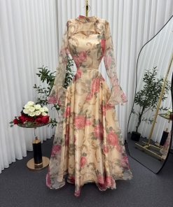 Alternative view of فستان سهرة لون منقوش