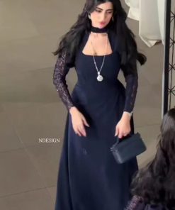 فستان سهرة لون كحلي