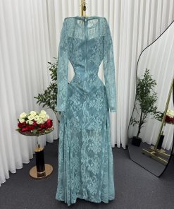 Alternative view of فساتين سهرة دانتيل أكمام طويلة