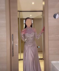 فساتين سهرة لون وردي