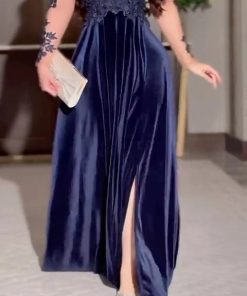 فستان سهرة مخمل