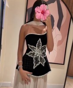 فستان سهرة جوخ مع شيفون