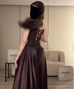 Alternative view of فستان سهرة بني طويل